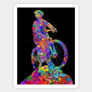 Mountain bike watercolor art Magnet